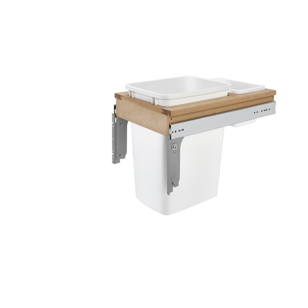 Rev-A-Shelf Rev-A-Shelf Wood Top Mount Pull Out Single TrashWaste Container 4WCTM-12DM1-343-FL